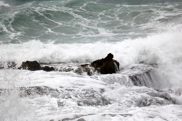 Storm on the Mediterranean Sea — Stock Photo, Image