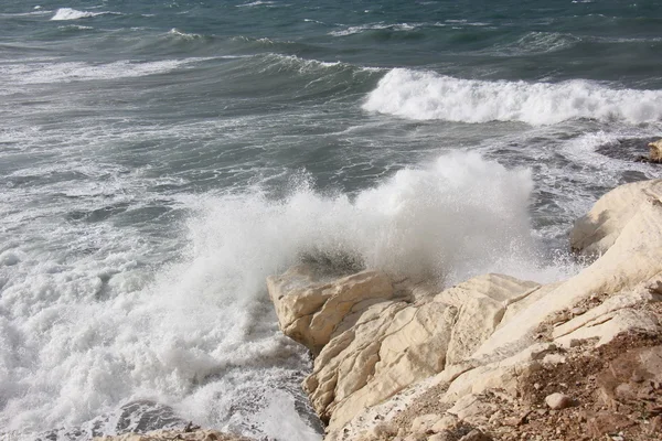 Θύελλα στη Μεσόγειο θάλασσα — Φωτογραφία Αρχείου