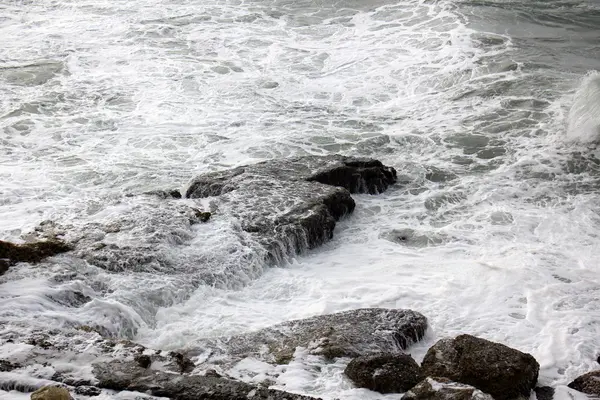 Tormenta en el mar Mediterráneo — Foto de Stock