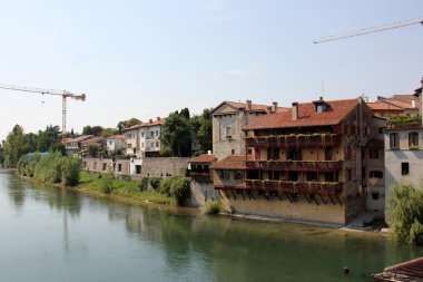 Bassano del Grappa kasaba Kuzey İtalya.