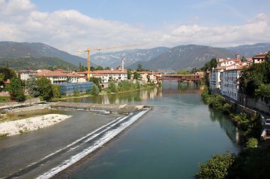 Bassano del Grappa kasaba Kuzey İtalya.