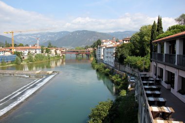 Bassano del Grappa kasaba Kuzey İtalya.