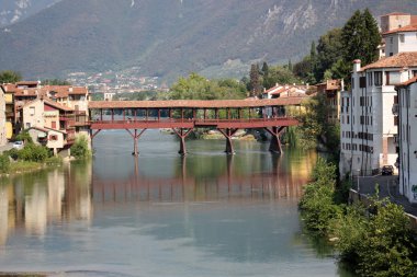 Bassano del Grappa kasaba Kuzey İtalya.