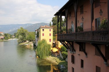 Bassano del Grappa kasaba Kuzey İtalya.