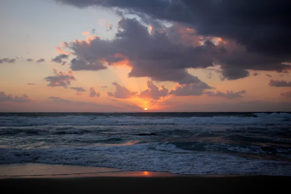 Захід сонця на Середньому морі — стокове фото