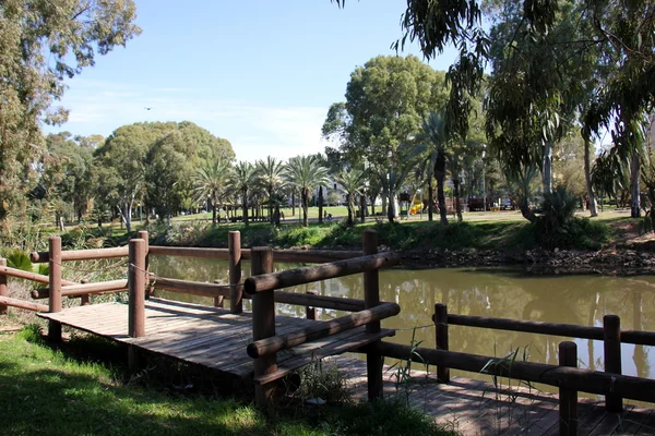 Dock on the Yarkon River — Stock Photo, Image