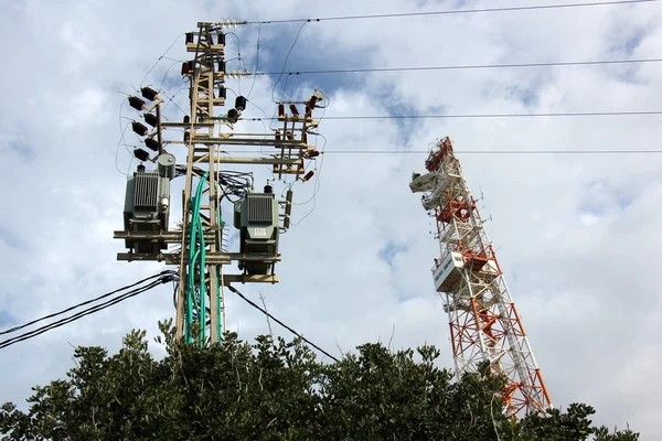 Är elektriska pole — Stockfoto