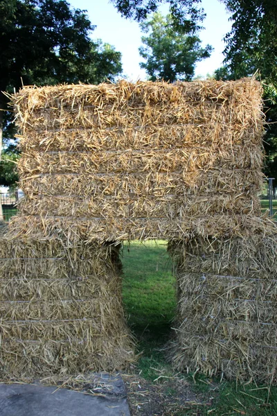 Dry, compressed straw — Stock Photo, Image