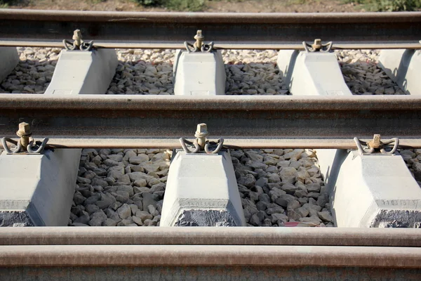 Construir novos caminhos de ferro — Fotografia de Stock