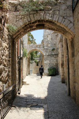 Antik Jerusalem yürümek        