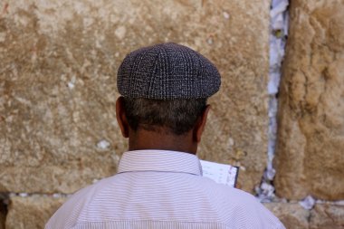 Kudüs 'ün eski şehrinde feryat eden duvar       