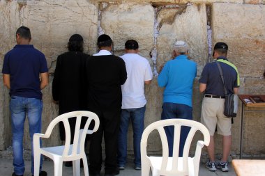 Kudüs 'ün eski şehrinde feryat eden duvar       