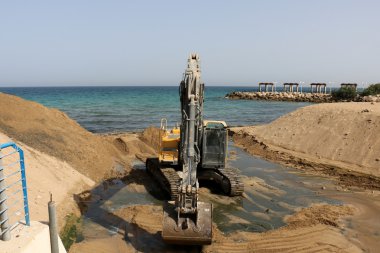 O büyük Ekskavatör inşaat  