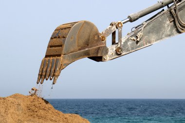 O büyük Ekskavatör inşaat  