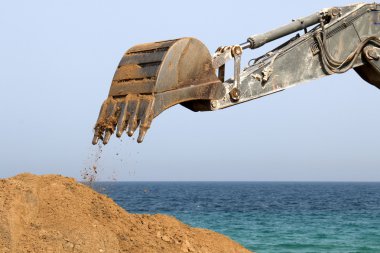 O büyük Ekskavatör inşaat  