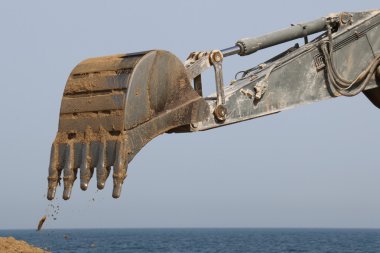 O büyük Ekskavatör inşaat  