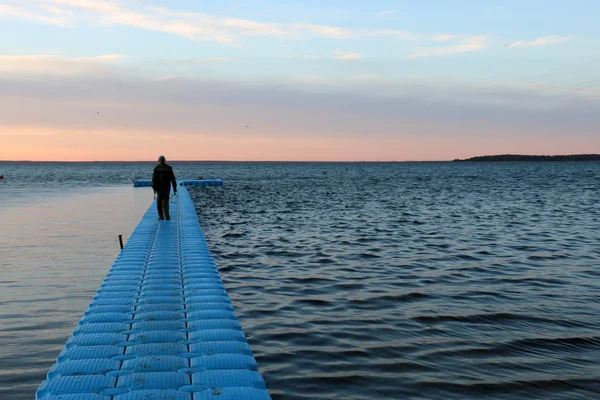 Світанку на озері Naroch — стокове фото
