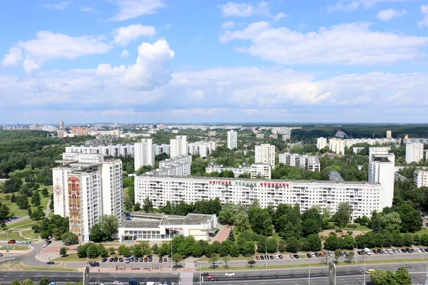 Minsk avec une vue d'oiseau — Photo