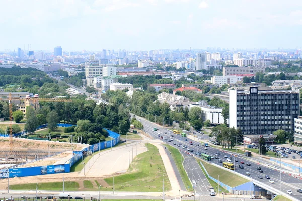 Minsk met een vogelvlucht bekijken — Stockfoto