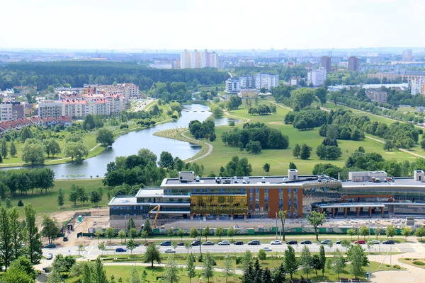 Minsk met een vogelvlucht bekijken — Stockfoto