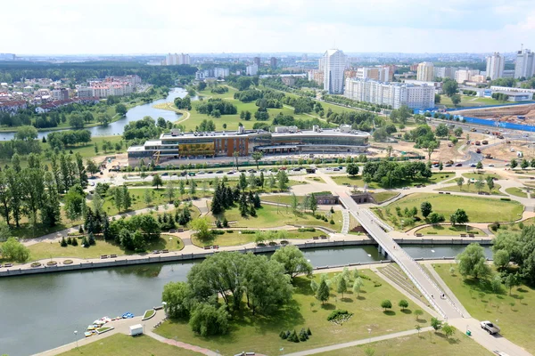 Minsk met een vogelvlucht bekijken — Stockfoto