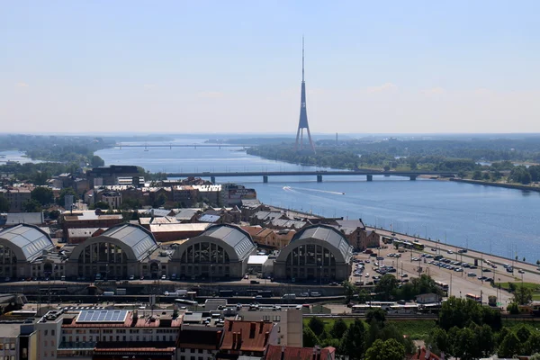 Evler ve çatılar, Riga — Stok fotoğraf