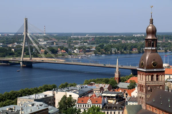 Huizen en daken van Riga — Stockfoto