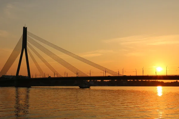 Sonnenuntergang auf der Daugava — Stockfoto