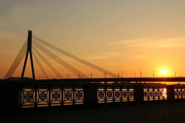 Sunset on the Daugava River — Stock Photo, Image