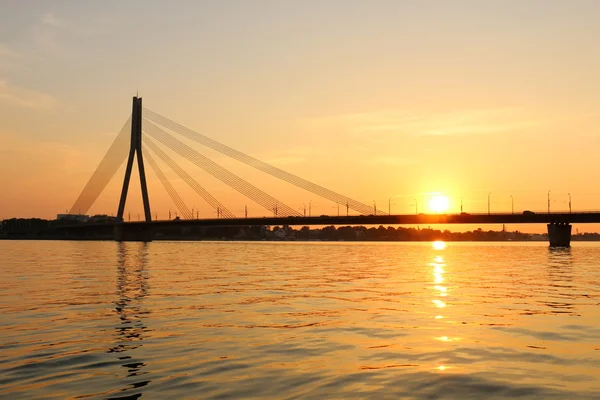 Sonnenuntergang auf der Daugava — Stockfoto