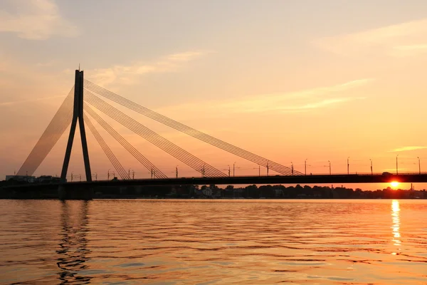 Sunset on the Daugava River — Stock Photo, Image