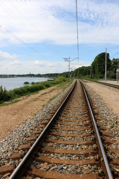 Железные дороги Латвии — стоковое фото