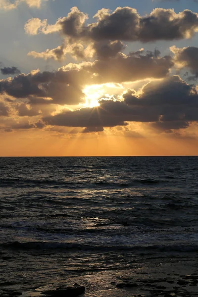 Sunset on the Mediterranean Sea — Stock Photo, Image