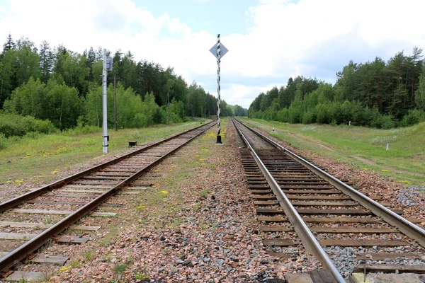 Railway in Latvia — Stock Photo, Image