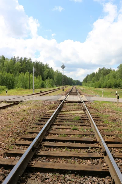 Ferroviária em Letónia — Fotografia de Stock