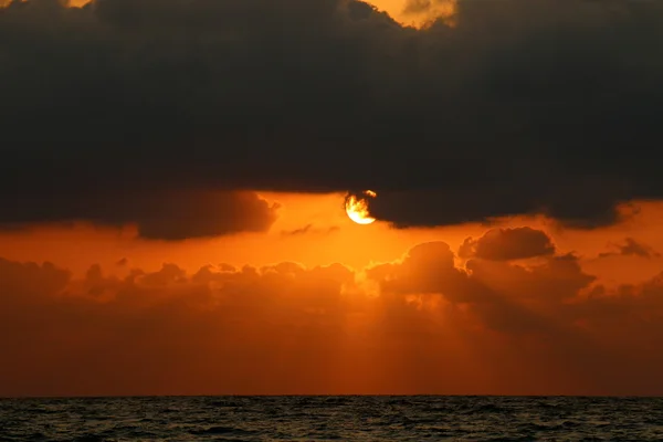 Tramonto sul Mar Mediterraneo — Foto Stock