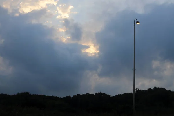 Conception Lanterne Pour Éclairage Public Dans Une Grande Ville Israël — Photo