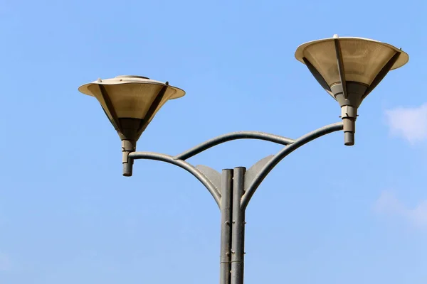 Conception Lanterne Pour Éclairage Public Dans Une Grande Ville Israël — Photo