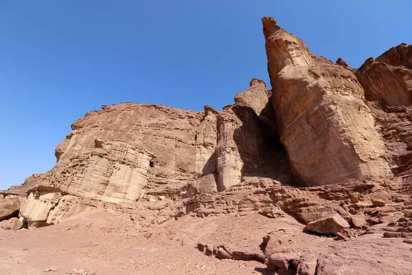 Pilastri Salomone Nella Valle Timna Vicino Eilat Nel Sud Israele — Foto Stock