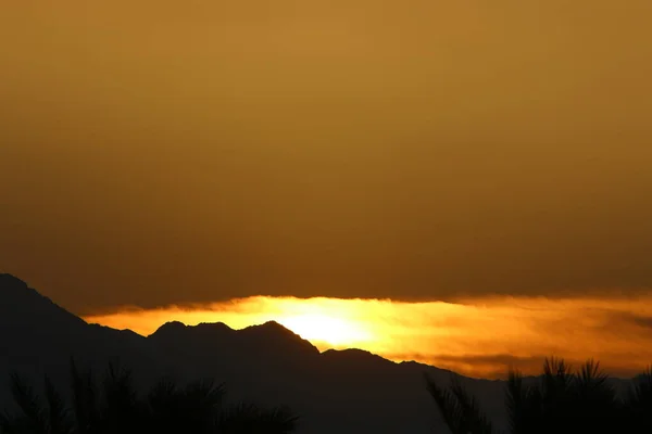 Madrugada Amanecer Orillas Del Mar Rojo Sur Israel Eilat — Foto de Stock