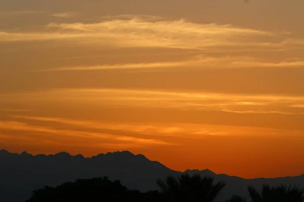 Časné Ráno Východ Slunce Pobřeží Rudého Moře Jižním Izraeli Eilatu — Stock fotografie