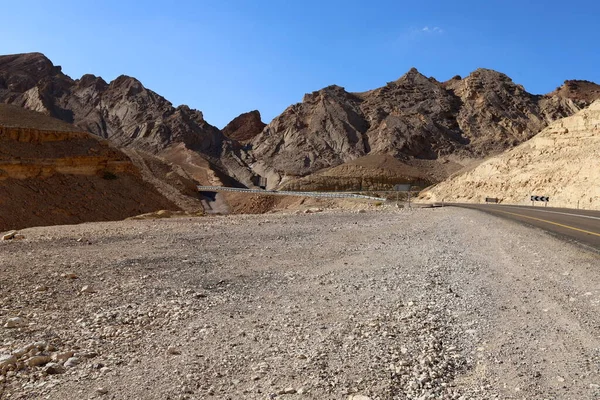 Highway Eilat Negev Desert Southern Israel Landscapes Negev Desert Eilat — Stock Photo, Image