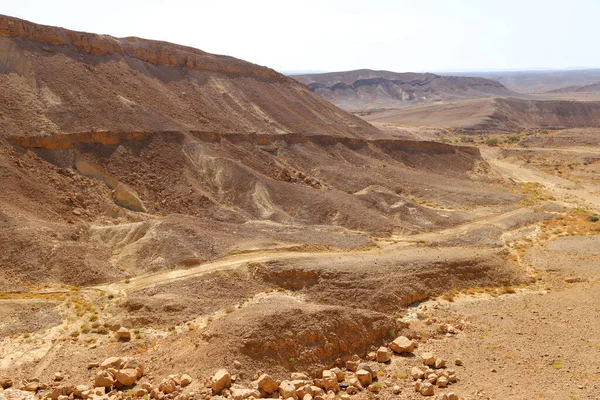 Пейзаж Пустелі Негев Півдні Ізраїлю Пустеля Займає Території Ізраїлю — стокове фото