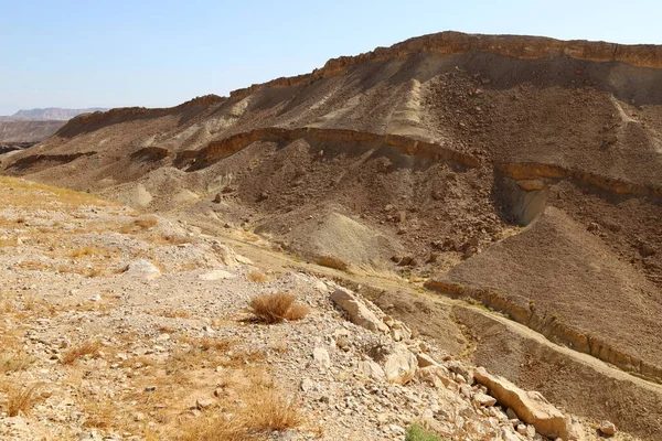 Paesaggio Nel Deserto Del Negev Nel Sud Israele Deserto Occupa — Foto Stock