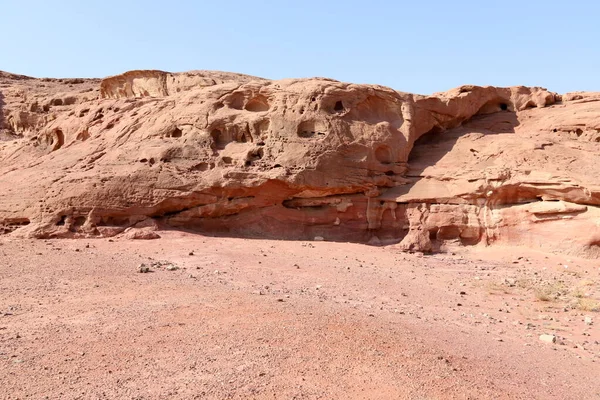 Srail Güneyindeki Negev Çölünde Manzara Çöl Srail Topraklarının Inı Kaplıyor — Stok fotoğraf