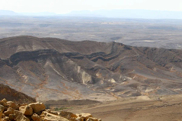 Landschaft Der Negev Wüste Süden Israels Die Wüste Besetzt Des — Stockfoto