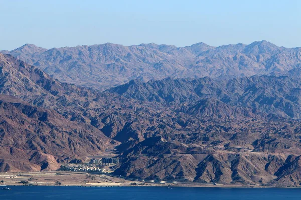 Jordania Otro Lado Del Golfo Eilat Foto Tomada Del Lado — Foto de Stock