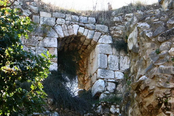 Yehiam Fortress Dobře Zachovalý Feudální Hrad Druhého Království Křižáků Pevnost — Stock fotografie