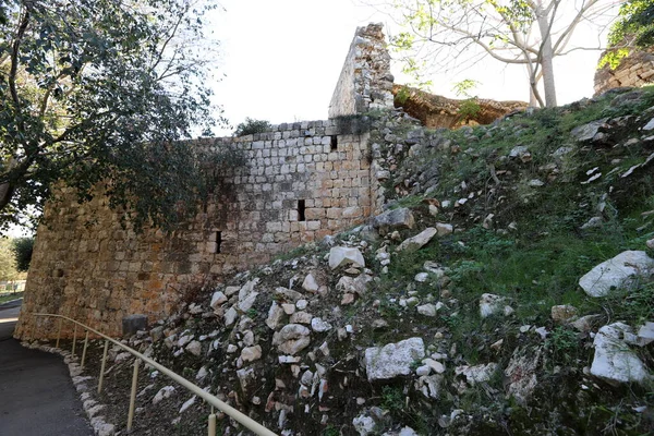 Yehiam Fortaleza Castillo Feudal Bien Conservado Del Segundo Reino Los — Foto de Stock