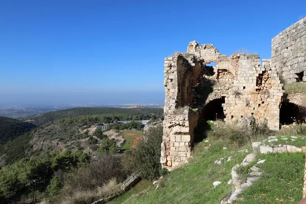 Fortaleza Yehiam Castelo Feudal Bem Preservado Segundo Reino Dos Cruzados — Fotografia de Stock